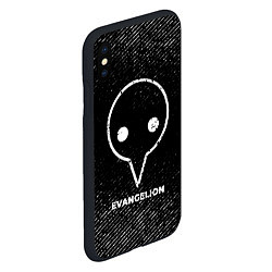 Чехол iPhone XS Max матовый Evangelion с потертостями на темном фоне, цвет: 3D-черный — фото 2