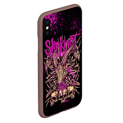 Чехол iPhone XS Max матовый Slipknot pink, цвет: 3D-коричневый — фото 2