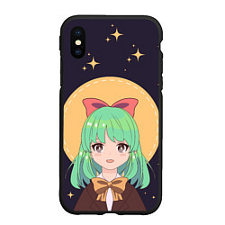 Чехол iPhone XS Max матовый Девочка аниме - Anime girl, цвет: 3D-черный