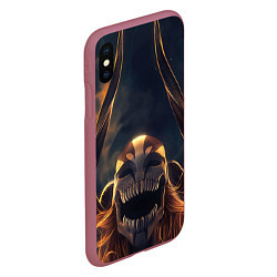 Чехол iPhone XS Max матовый Пустой - Ичиго Куросаки, цвет: 3D-малиновый — фото 2