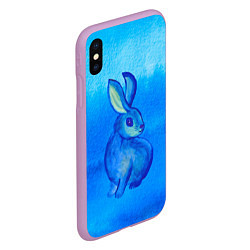 Чехол iPhone XS Max матовый Водяной кролик символ 2023, цвет: 3D-сиреневый — фото 2