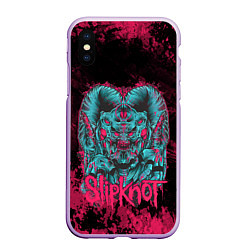 Чехол iPhone XS Max матовый Monster Slipknot, цвет: 3D-сиреневый