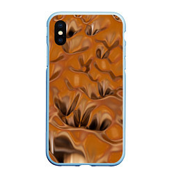 Чехол iPhone XS Max матовый Шоколадная лава, цвет: 3D-голубой
