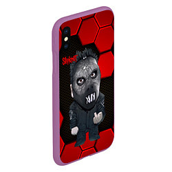 Чехол iPhone XS Max матовый Slipknot объемные плиты, цвет: 3D-фиолетовый — фото 2