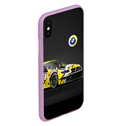 Чехол iPhone XS Max матовый BMW Motorsport - Racing team, цвет: 3D-сиреневый — фото 2