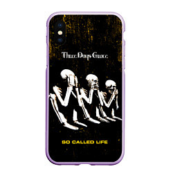 Чехол iPhone XS Max матовый So Called Life - Three Days Grace, цвет: 3D-сиреневый