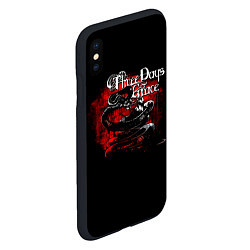 Чехол iPhone XS Max матовый Three Days Grace змея и ворон, цвет: 3D-черный — фото 2