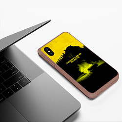 Чехол iPhone XS Max матовый Twenty One Pilots accident, цвет: 3D-коричневый — фото 2