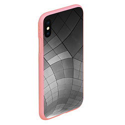 Чехол iPhone XS Max матовый Металлические серые пластины, цвет: 3D-баблгам — фото 2