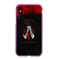 Чехол iPhone XS Max матовый Goner - Twenty One Pilots, цвет: 3D-фиолетовый