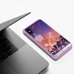 Чехол iPhone XS Max матовый Доброго нового года!, цвет: 3D-сиреневый — фото 2