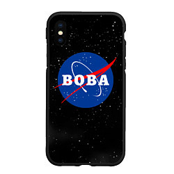 Чехол iPhone XS Max матовый Вова Наса космос, цвет: 3D-черный