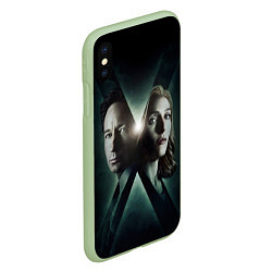 Чехол iPhone XS Max матовый X - Files, цвет: 3D-салатовый — фото 2