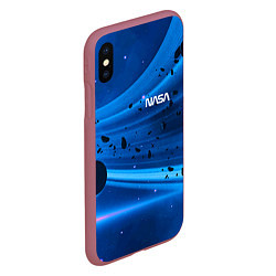 Чехол iPhone XS Max матовый Космическое пространство - NASA - Planet, цвет: 3D-малиновый — фото 2