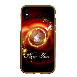 Чехол iPhone XS Max матовый New Year-secrets of the sea, цвет: 3D-коричневый