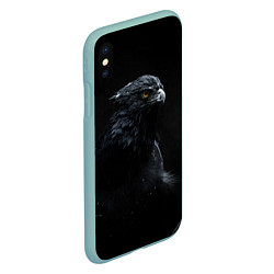 Чехол iPhone XS Max матовый Тёмный орёл, цвет: 3D-мятный — фото 2