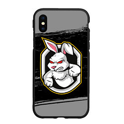 Чехол iPhone XS Max матовый Rabbit злейший, цвет: 3D-черный