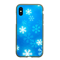 Чехол iPhone XS Max матовый Зима 2023, цвет: 3D-темно-зеленый
