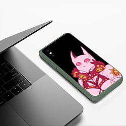 Чехол iPhone XS Max матовый Милый стенд Killer Queen - Jojo, цвет: 3D-темно-зеленый — фото 2