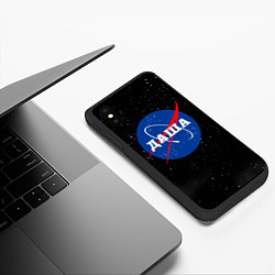 Чехол iPhone XS Max матовый Даша Наса космос, цвет: 3D-черный — фото 2