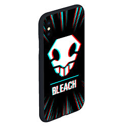 Чехол iPhone XS Max матовый Символ Bleach в стиле glitch на темном фоне, цвет: 3D-черный — фото 2