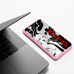 Чехол iPhone XS Max матовый Человек бензопила: Пауэр органика, цвет: 3D-баблгам — фото 2