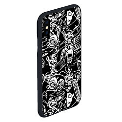 Чехол iPhone XS Max матовый JDM Pattern, цвет: 3D-черный — фото 2