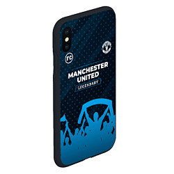 Чехол iPhone XS Max матовый Manchester United legendary форма фанатов, цвет: 3D-черный — фото 2