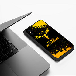 Чехол iPhone XS Max матовый Tokyo Revengers - gold gradient, цвет: 3D-черный — фото 2