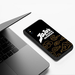 Чехол iPhone XS Max матовый JoJo Bizarre Adventure anime clouds, цвет: 3D-черный — фото 2