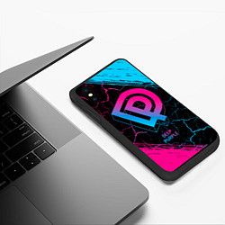 Чехол iPhone XS Max матовый Deep Purple - neon gradient, цвет: 3D-черный — фото 2