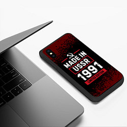 Чехол iPhone XS Max матовый Made in USSR 1991 - limited edition, цвет: 3D-черный — фото 2