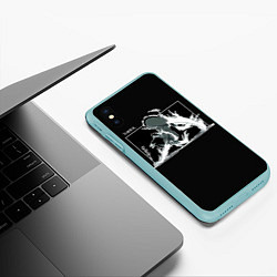 Чехол iPhone XS Max матовый Шихоин Йоруичи неко, цвет: 3D-мятный — фото 2