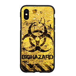 Чехол iPhone XS Max матовый Danger biohazard, цвет: 3D-черный