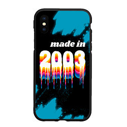 Чехол iPhone XS Max матовый Made in 2003: liquid art, цвет: 3D-черный
