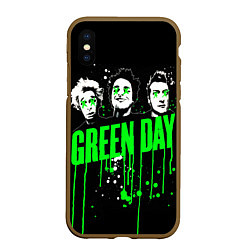 Чехол iPhone XS Max матовый Green day paint