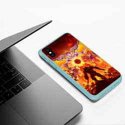 Чехол iPhone XS Max матовый Doom в аду, цвет: 3D-мятный — фото 2