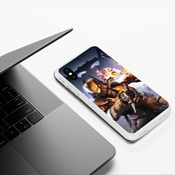 Чехол iPhone XS Max матовый Destiny воин, цвет: 3D-белый — фото 2