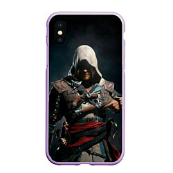 Чехол iPhone XS Max матовый Assassins Creed 4, цвет: 3D-сиреневый