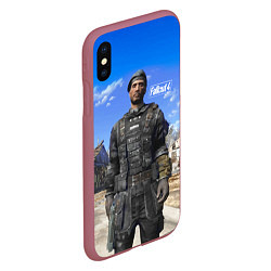 Чехол iPhone XS Max матовый Field scribe commando - Fallout 4, цвет: 3D-малиновый — фото 2