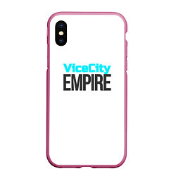 Чехол iPhone XS Max матовый ViceCity EMPIRE ARIZONA RP, цвет: 3D-малиновый