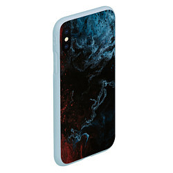 Чехол iPhone XS Max матовый Красно синее небо, цвет: 3D-голубой — фото 2