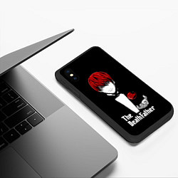 Чехол iPhone XS Max матовый Кира аниме - Смертный отец, цвет: 3D-черный — фото 2