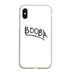 Чехол iPhone XS Max матовый BOOBA, цвет: 3D-салатовый