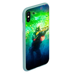 Чехол iPhone XS Max матовый Counter-terrorist, цвет: 3D-мятный — фото 2