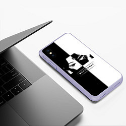 Чехол iPhone XS Max матовый Девочка луна, цвет: 3D-светло-сиреневый — фото 2
