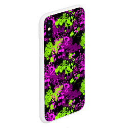 Чехол iPhone XS Max матовый Брызги и кляксы, цвет: 3D-белый — фото 2