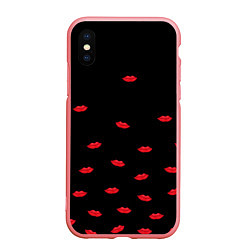 Чехол iPhone XS Max матовый Поцелуи для любимого, цвет: 3D-баблгам