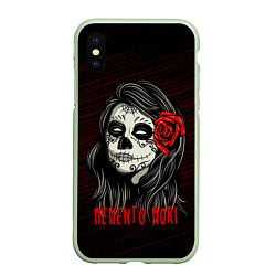 Чехол iPhone XS Max матовый Санта Муэрте - Memento Mori