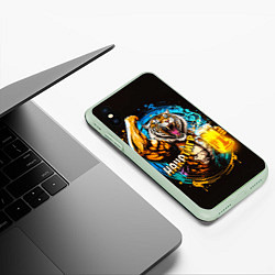 Чехол iPhone XS Max матовый Накатигр за пятницу, цвет: 3D-салатовый — фото 2